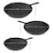 Hastings Home Set of 3 Frying Pans Cast Iron Pre-Seasoned Nonstick Skillets in 10", 8", 6"- Kitchen Cookware 997642PQH - alternate 3